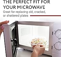 Vista 3 de IMPRESA Placa de vidrio de repuesto para microondas, repuesto transparente de placa de microondas de 12.5 pulgadas, compatible con modelos General