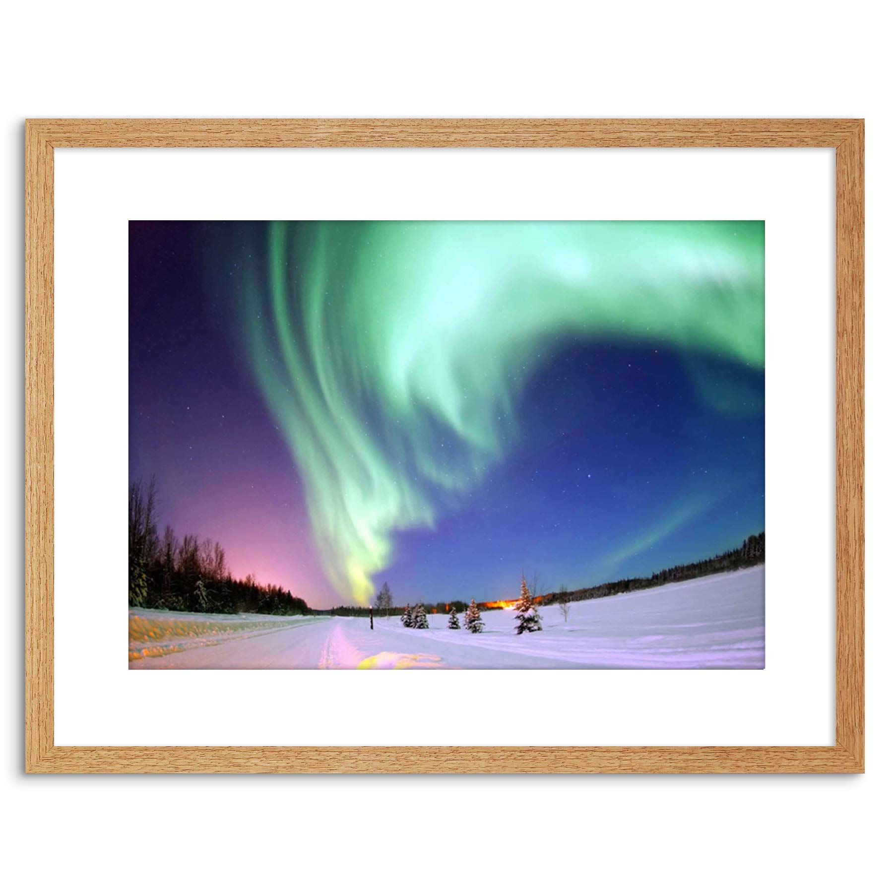 Wee Blue Coo Photo Skyscape Space Aurora Borealis Northern Lights Framed Wall Art Print