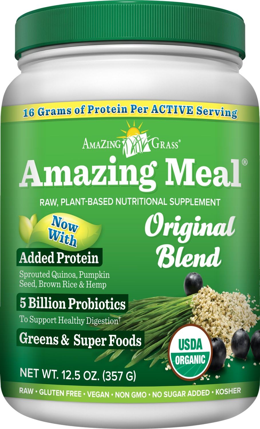 Amazing Grass Amazing Meal Original, 15 Servings, 12.5 Ounces