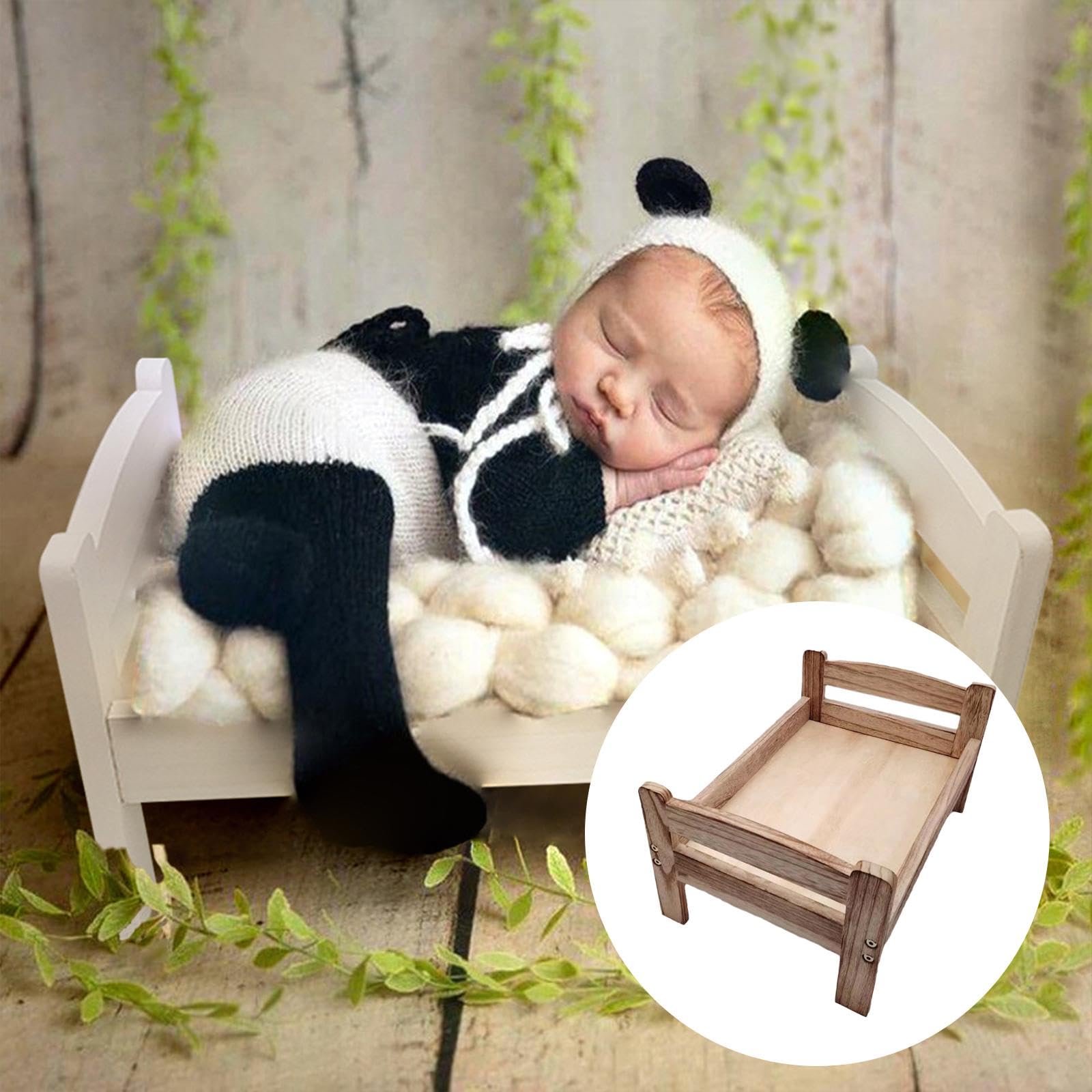 Accessori per La Fotografia di Neonati, Lettino, Accessori per Foto, Legno, Posa Assistita, Regalo, Sfondo per Servizio Fotografico per Bambini E