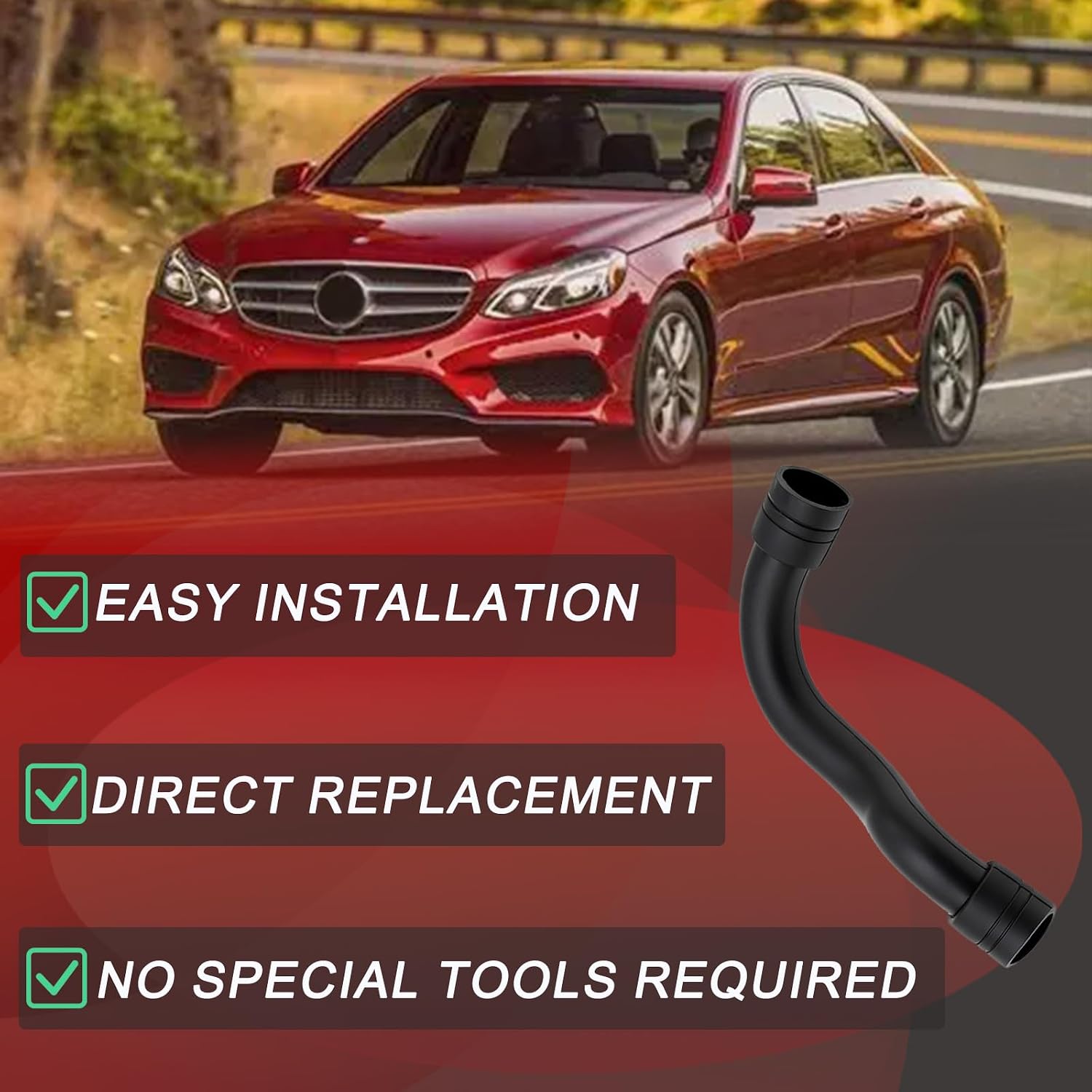 Air Turbocharger Intake Pipe 2710901729 repair Tube Intake Turbo Hose Fit For Mercedes-Benz W172 SLK200 SLK250 2011-16, W212 E200 E250 2009-16, W204 C180 C200 C250