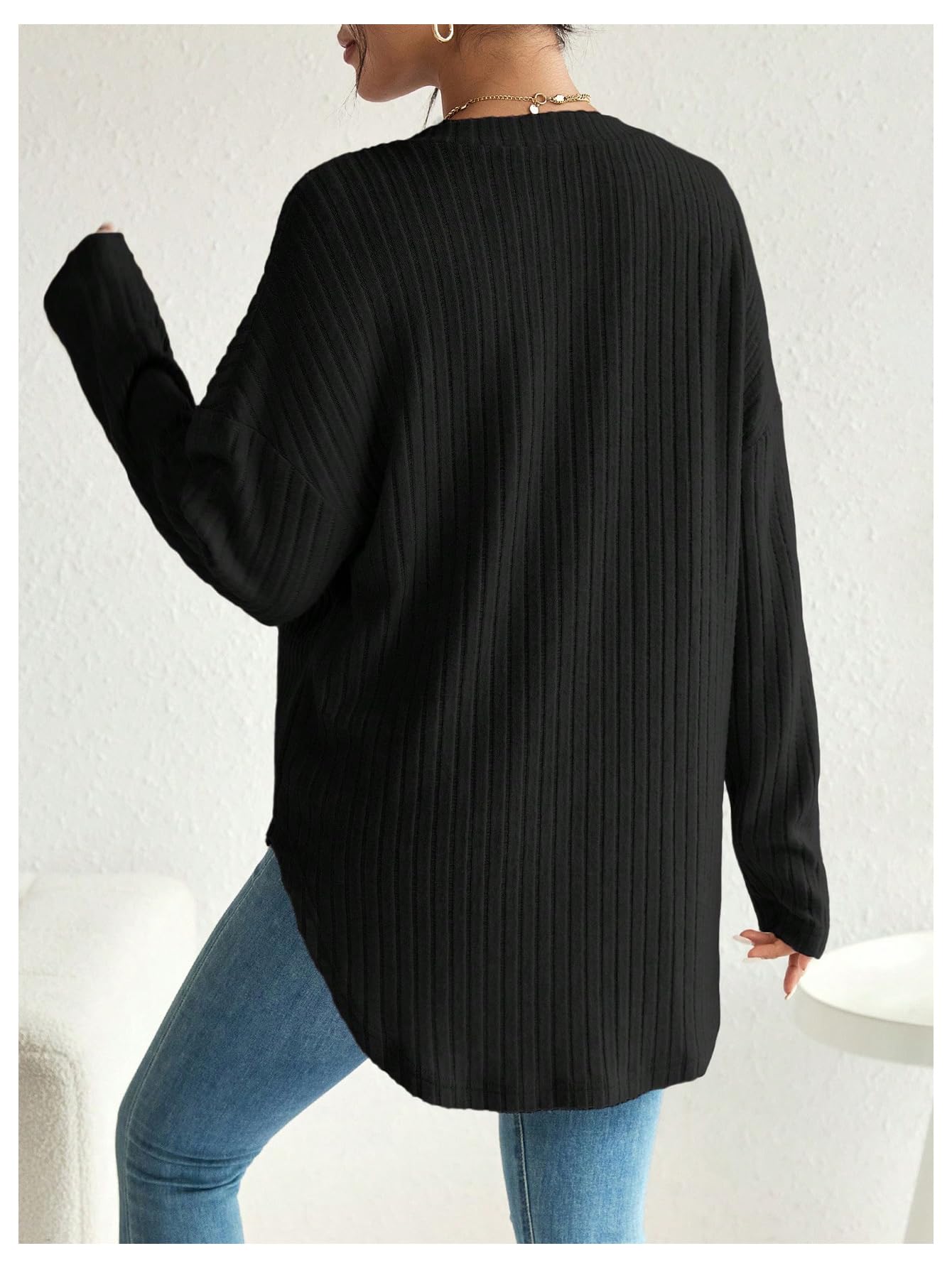 Giacca premaman da donna, con scollo a V, maniche lunghe, oversize, maglia a coste, maglione per gravidanza, morbido, confortevole, casual, abbottonatura frontale, top per allattamento e uso