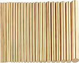 Hotop 24 Pcs Brass Pin for Knife Handles Round Brass Rods Assorted Diameter 1.5-8 mm for 100 mm Length Dowel Rivet Lathe Bar Rod Stock for Knife Making Drift Punches Shaft DIY Craft Model Plane Ship