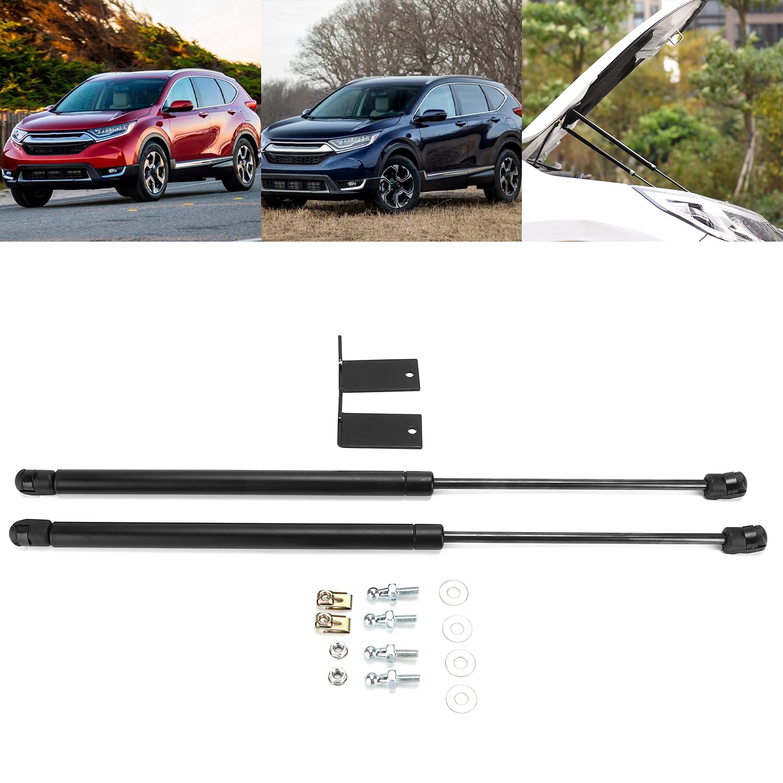 Hood Lift Strut Replacement for CRV 2017-2019 | Trwała konstrukcja ze stali węglowej, Łatwa instalacja, Nie wymaga wiercenia, Wytrzymałe wsparcie, Podnoszona pokrywa silnika