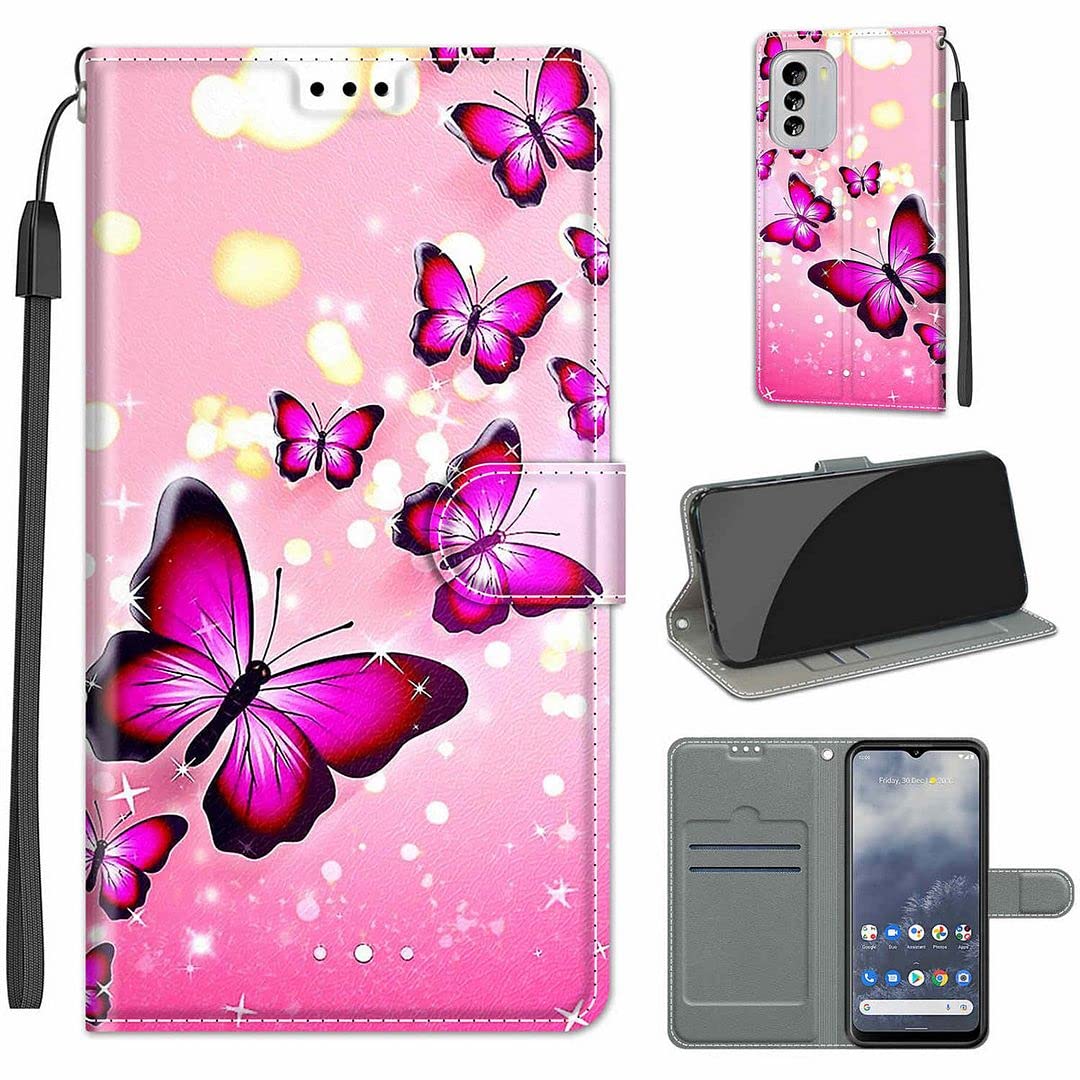 Fertuo Cover Per Nokia G60 5G, Custodia Cover A Libro In Pelle Portafoglio Con Porta Carte E Chiusura Magnetica [Interna In Silicone] Flip Case Per Nokia G60 5G, Cachi