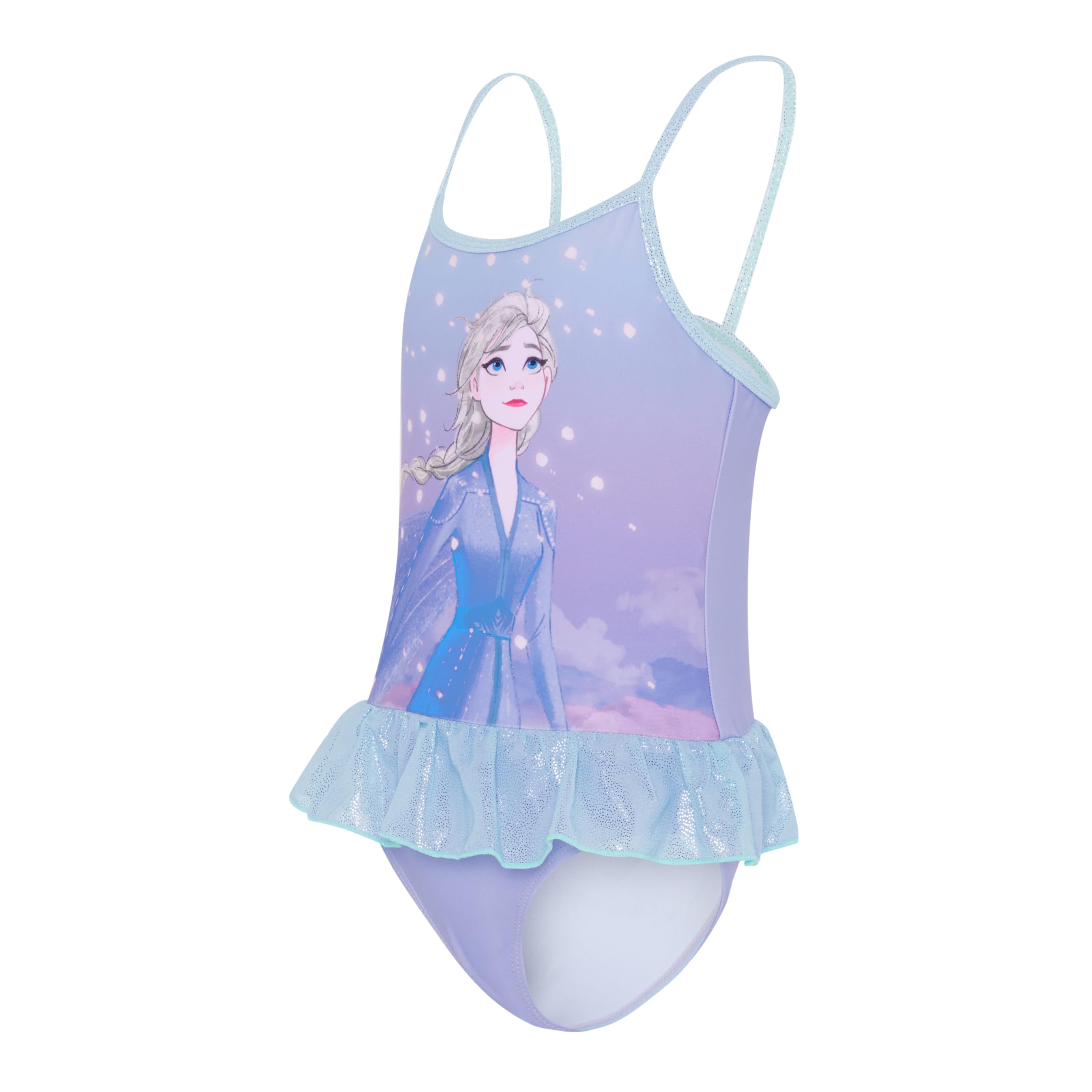 Disney Costume da Bagno Frozen, Costume da Ragazza con Volant Elsa in My Element