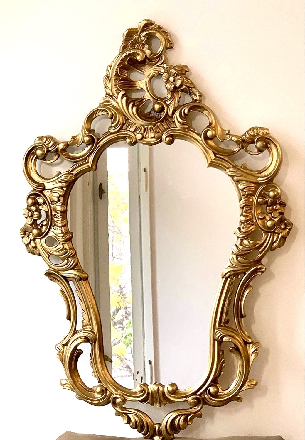 Generisch Specchio da parete barocco oro antico specchio da bagno, 50 x 76 cm, ovale