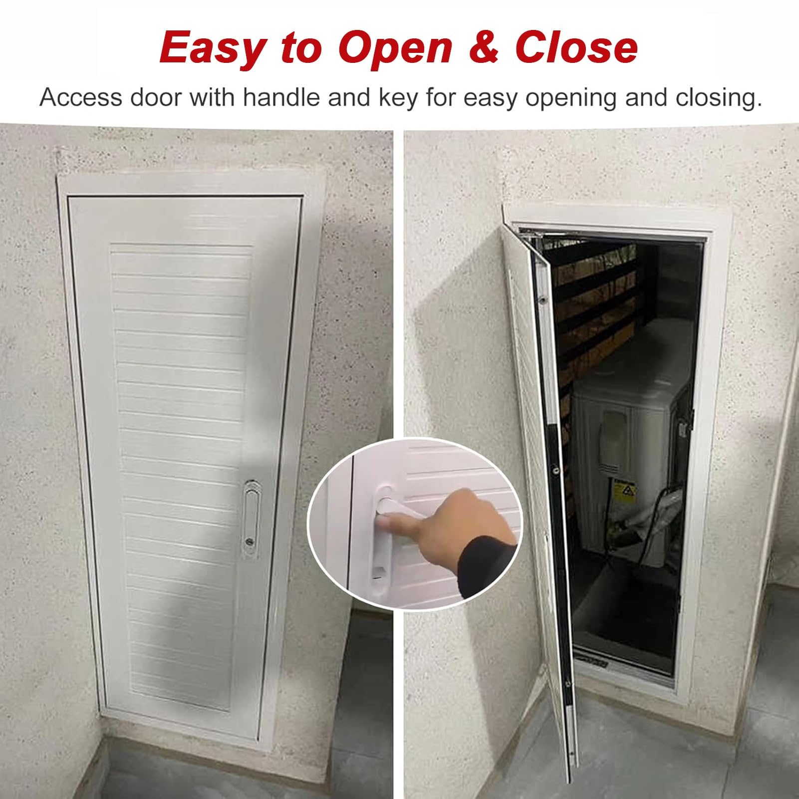 Pannello di accesso in alluminio, 30,5 x 95,7 cm, per cucina esterna e soffitta, resistente portello di ispezione idraulica per cartongesso per una facile manutenzione (71 x 76 cm / 28x30in)