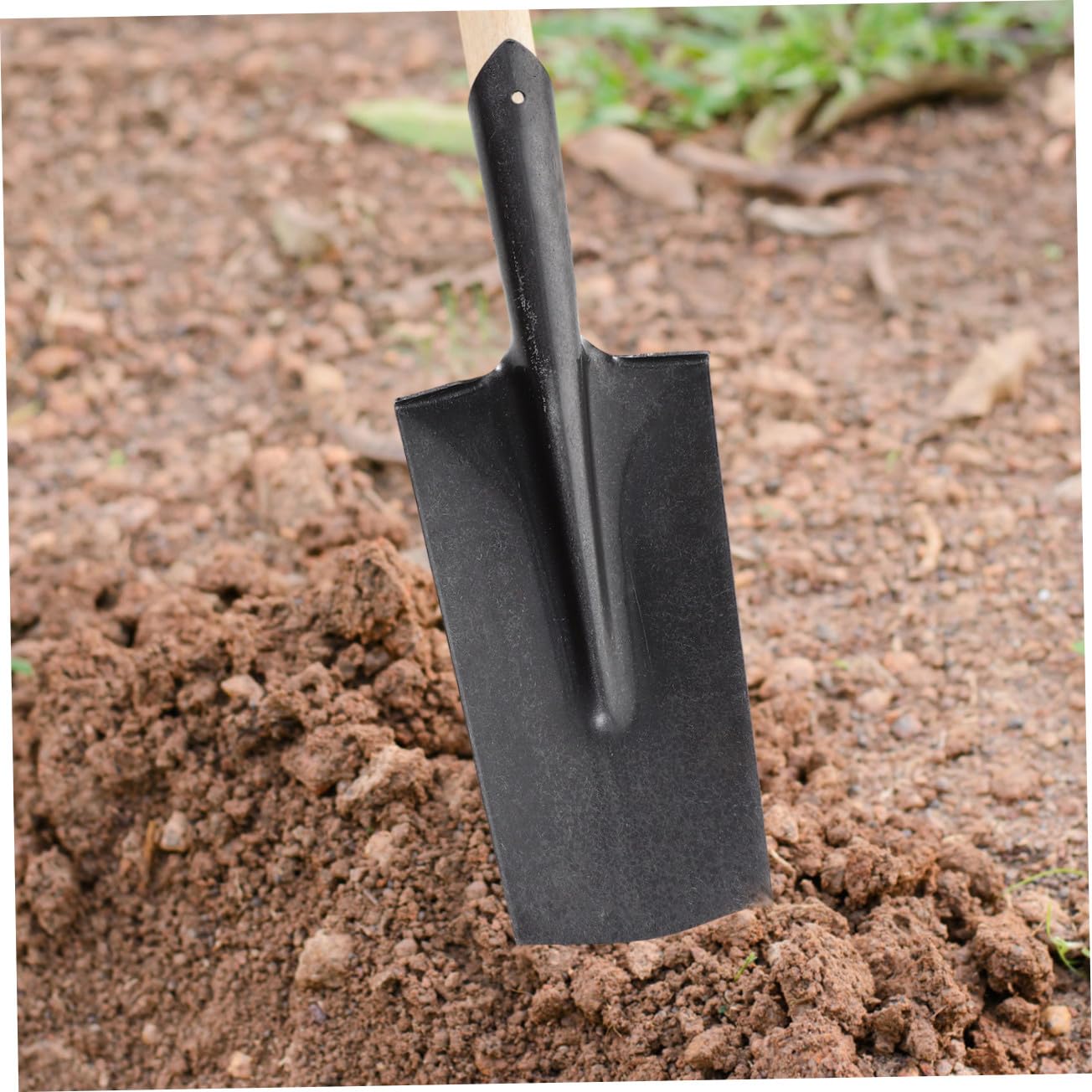 Milisten Herramienta de Jardinería Pala para Cavar de Acero Manganeso Ligera y Práctica Mango Resistente para Trabajo en Huerto y Camping