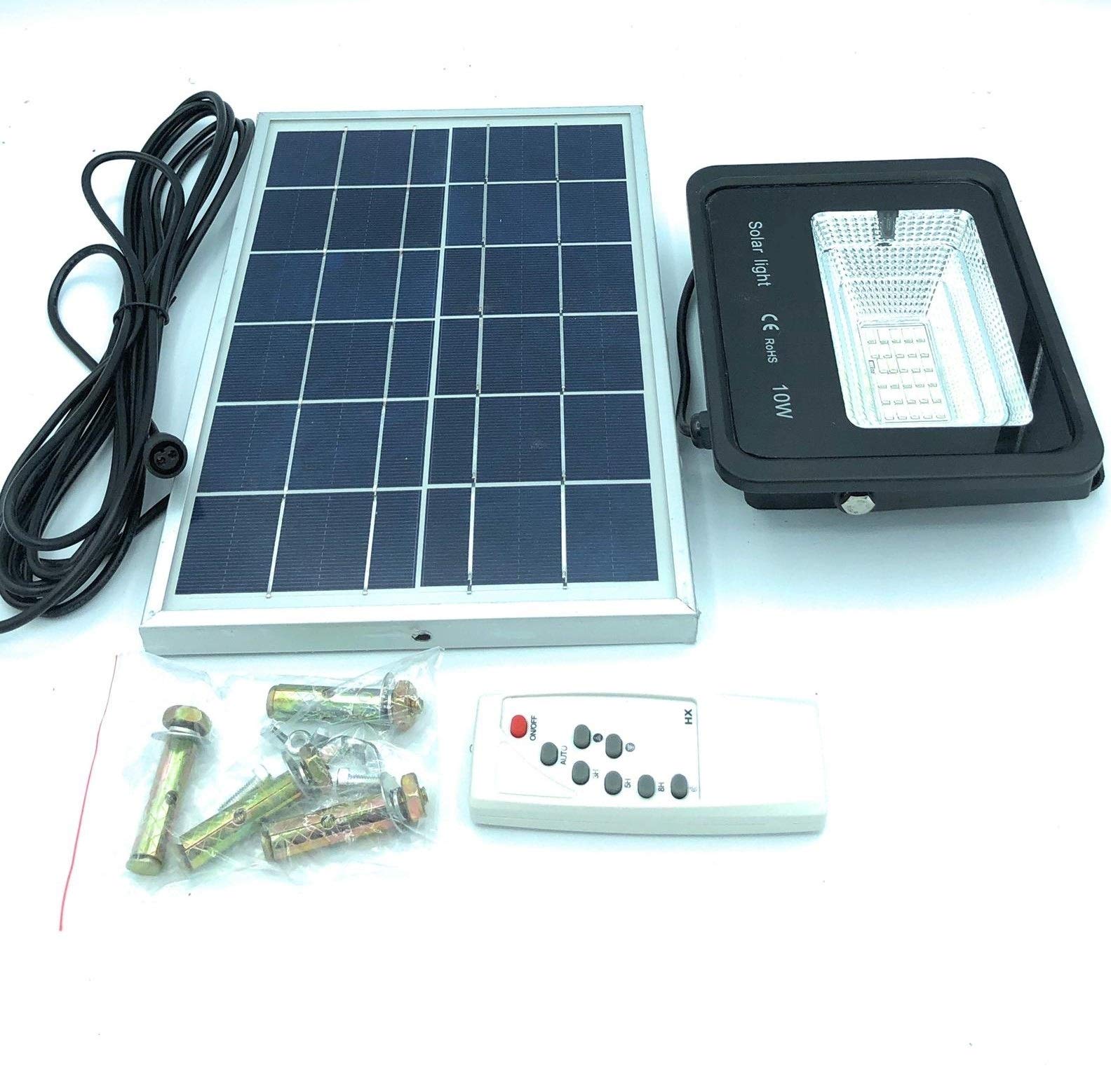 tempo di saldi Faro 10W Con Pannello Solare Crepuscolare E Telecomando A Distanza