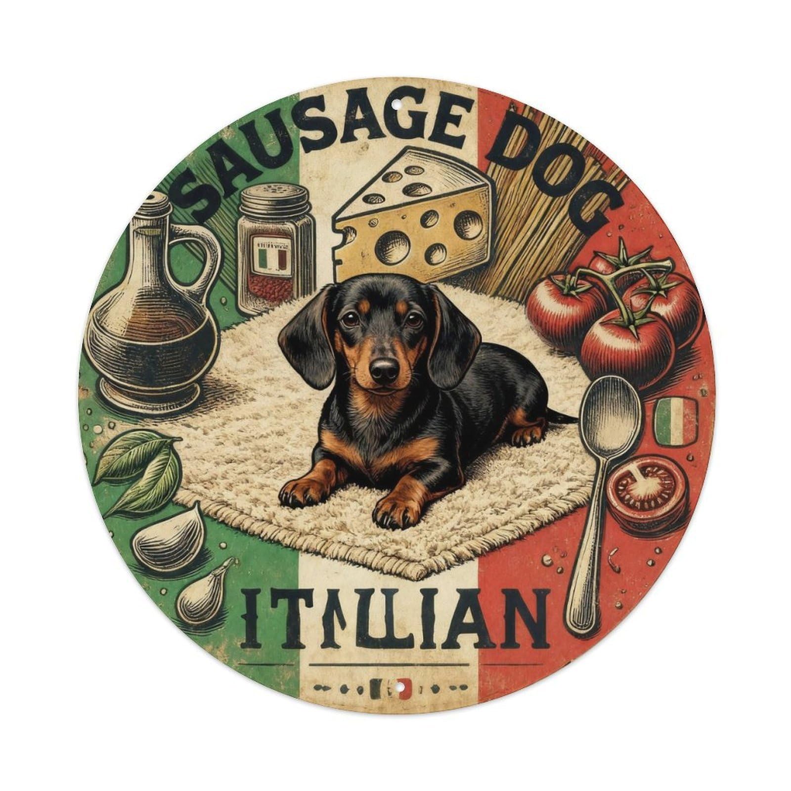 Sausage Dog Vintage Tin Sign Metal Tin Sign Plaque