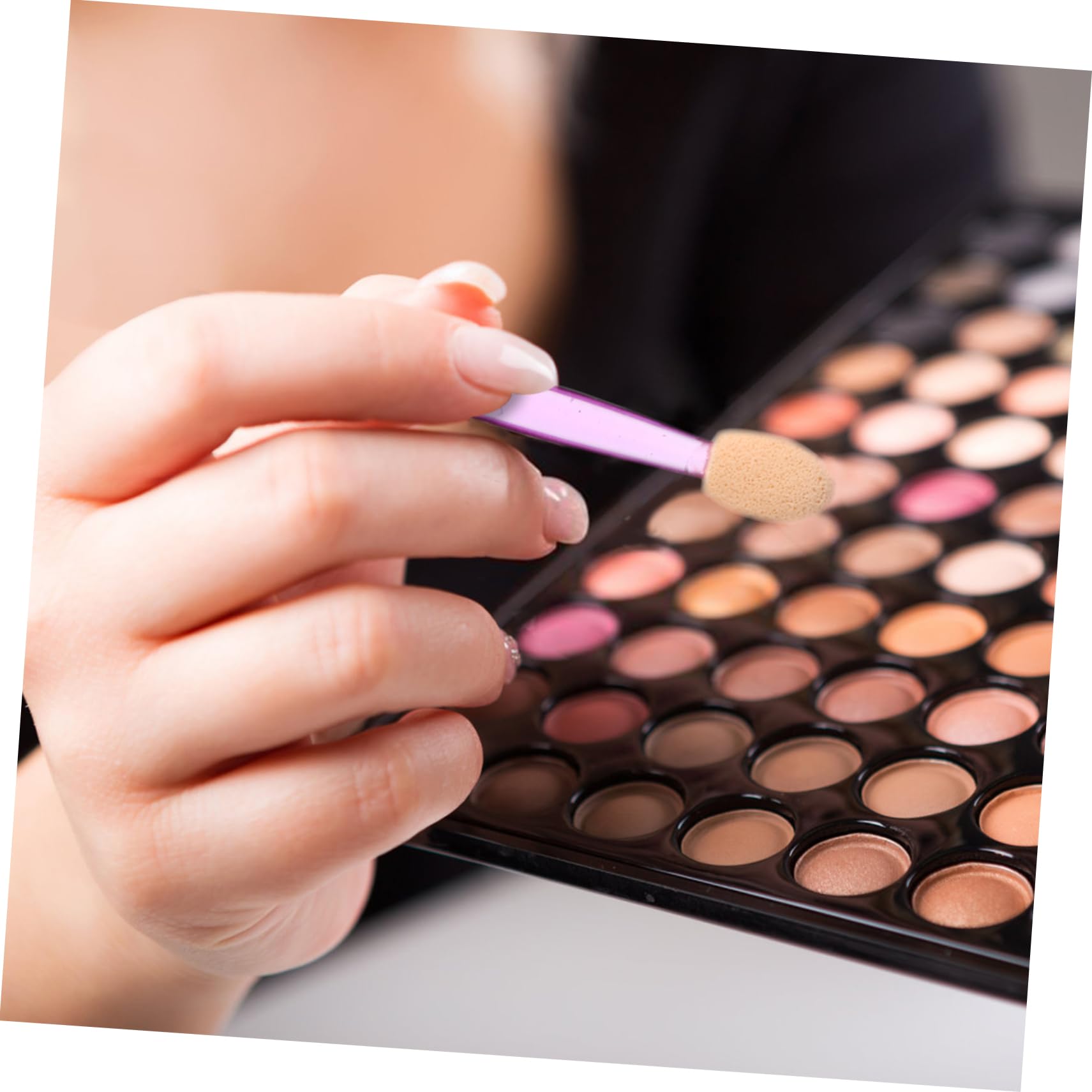 SHERCHPRY Eyeshadow Applicators 250pcs Double-ended Eyedhadow Brush Long Handles Sturdy Non-slip for Professionals