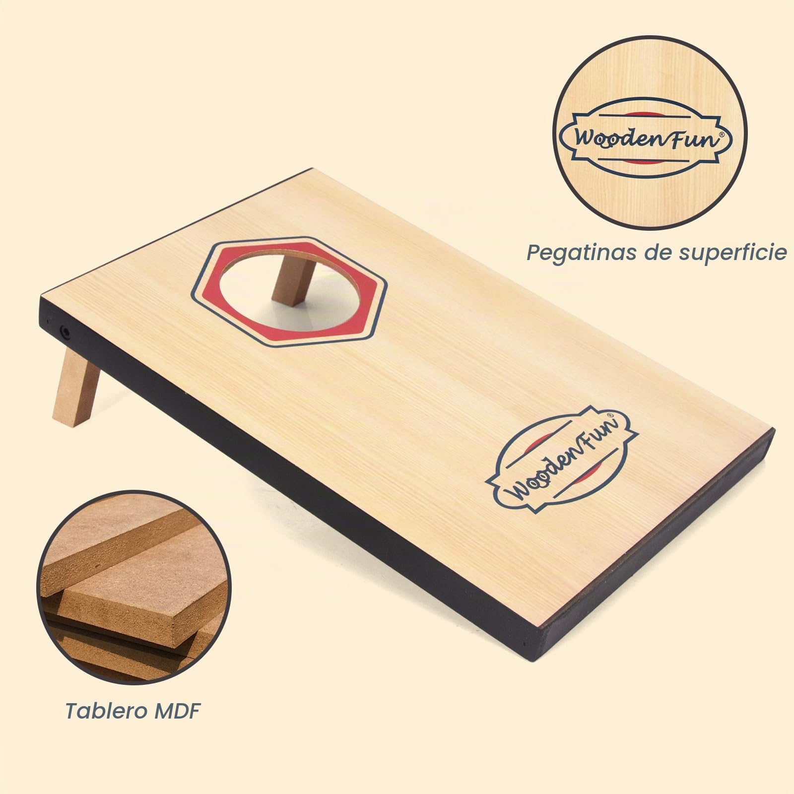 Juego de Cornhole de exterior para niños y adultos con 8 bolsas de arena y 2 tablas de Cornhole, juego de playa