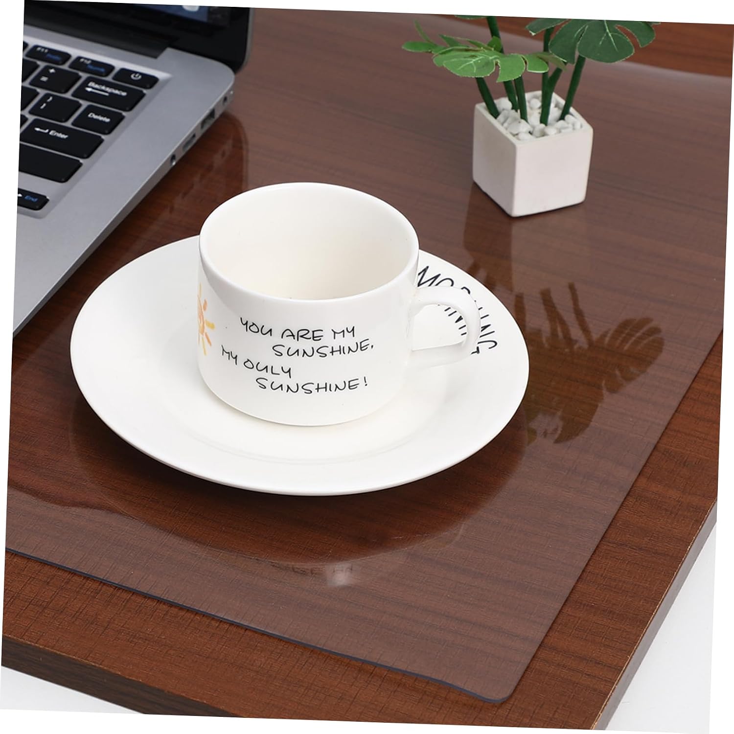 High Transparency PVC Table Cover Desk Pad Tabletop Mat Nightstand Protector Cuttable Tablecloth