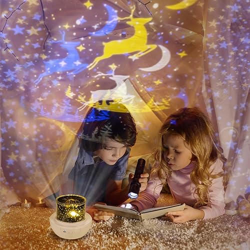Miniatura 5 de 21 juegos de películas, proyector de luz nocturna para dormitorio de niños, techo, proyector de luz nocturna de bebé, proyector de galaxia de
