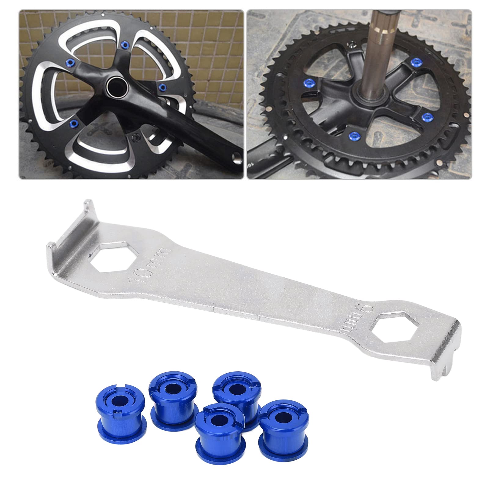 Lot De 5 Boulons De Bras Manivelle Vélo – Aluminium CNC – Pour Anneaux Simple/double
