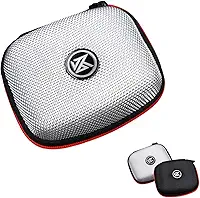 Case Porta Fone De Ouvido Rígido Compacto Bolsa Estojo Para Fones In Ear Bluetooth Com Ou Sem Fio Cabo USB Preto Organizador Viagem (Prata)