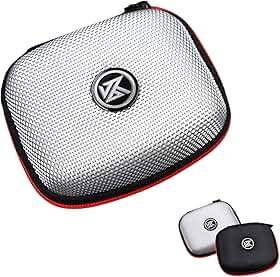 Case Porta Fone De Ouvido Rígido Compacto Bolsa Estojo Para Fones In Ear Bluetooth Com Ou Sem Fio Cabo USB Preto Organizador Viagem (Prata)