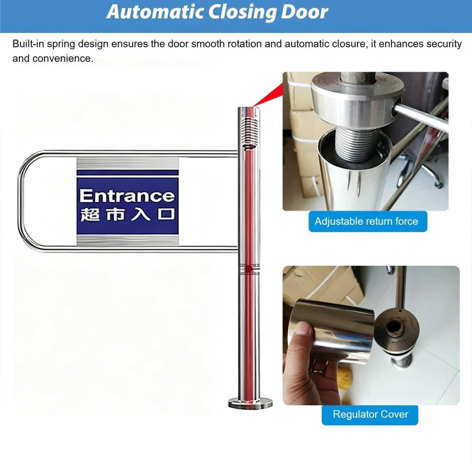 Coppia di porte di sicurezza unidirezionali automatiche a 4 montanti metano cancello battente(A pair of 4 pillars)