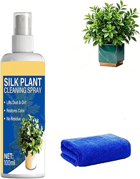 Gentle Artificial Flower Cleaning Spray, 100ml No Wipe Silk Plant Cleaner, Quick-Dry Dust Remover Multi-surface Care for Artificial Flowers & Table Flower Maintenance 1pcs
