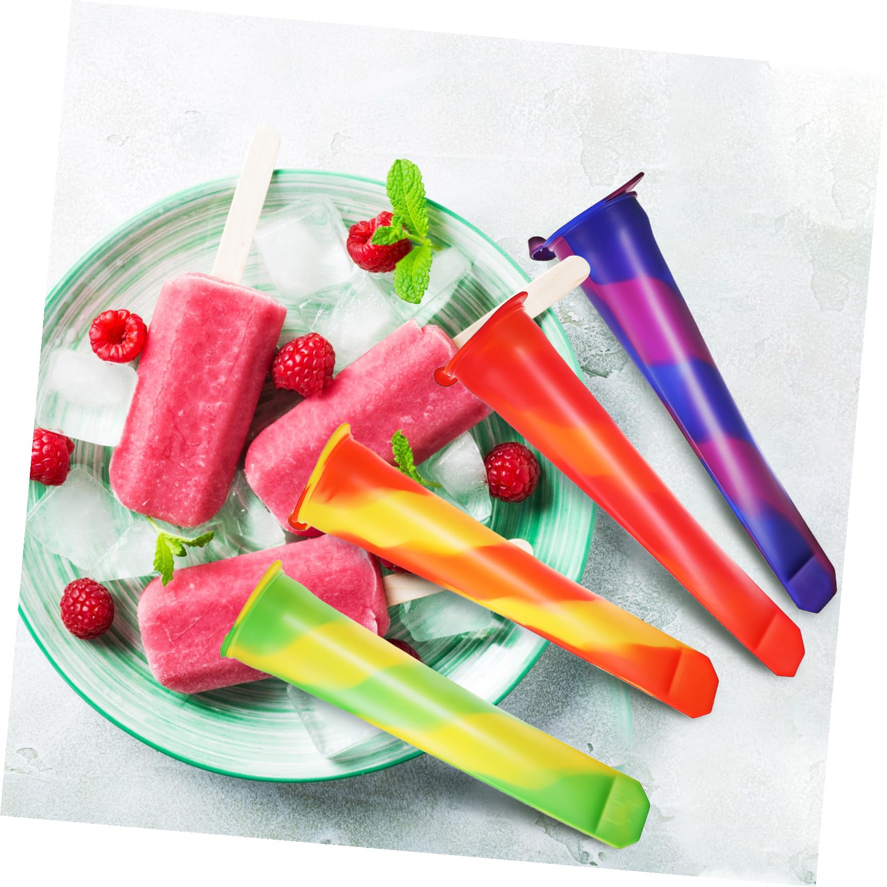 VALICLUD 12 Pièces Lot de Moules à Glace Silicone Réutilisables Moules à Yaourt pour Garçon Fille pour Maison