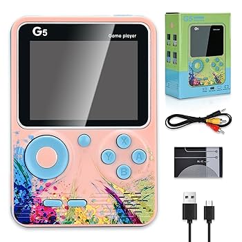 A Red Retro Classic Games Children's新品 Handheld Retro Games for Kids 620 in 1 Classic FC Games and