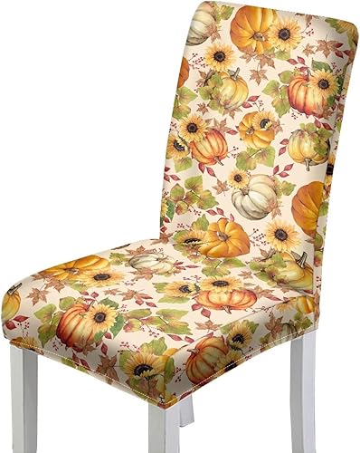 Vista 9 de HUGS IDEA Christmas Dining Chair Cover Candy Cane Dining Room Chair Covers Set of 2 Stretch Kitchen Chairs Cover Washable Parsons Chairs Slipcovers