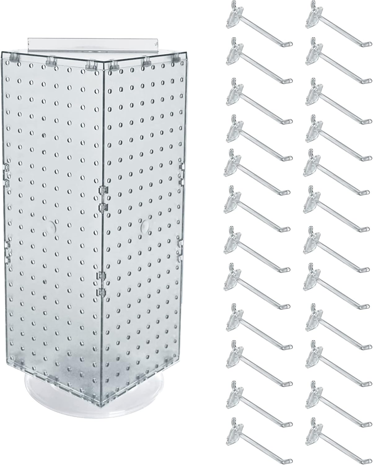 Azar 703385-CLR-4C24 Four-Sided Pegboard Display