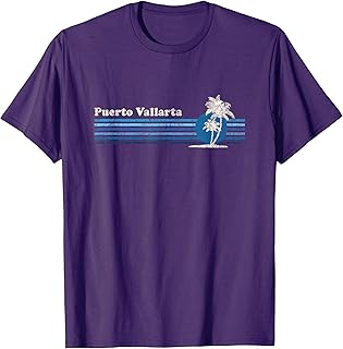 Puerto Vallarta T-Shirt Vintage 80s Palm Trees Sunset Tee T-Shirt