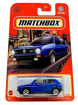 Amazon.com: Mattel - Car Volkswagen Golf MK 1 Blue 1974