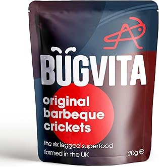 Original BBQ Crickets | 20g | Farmed in the UK | Six-legged Superfood | Edible insects for human consumption