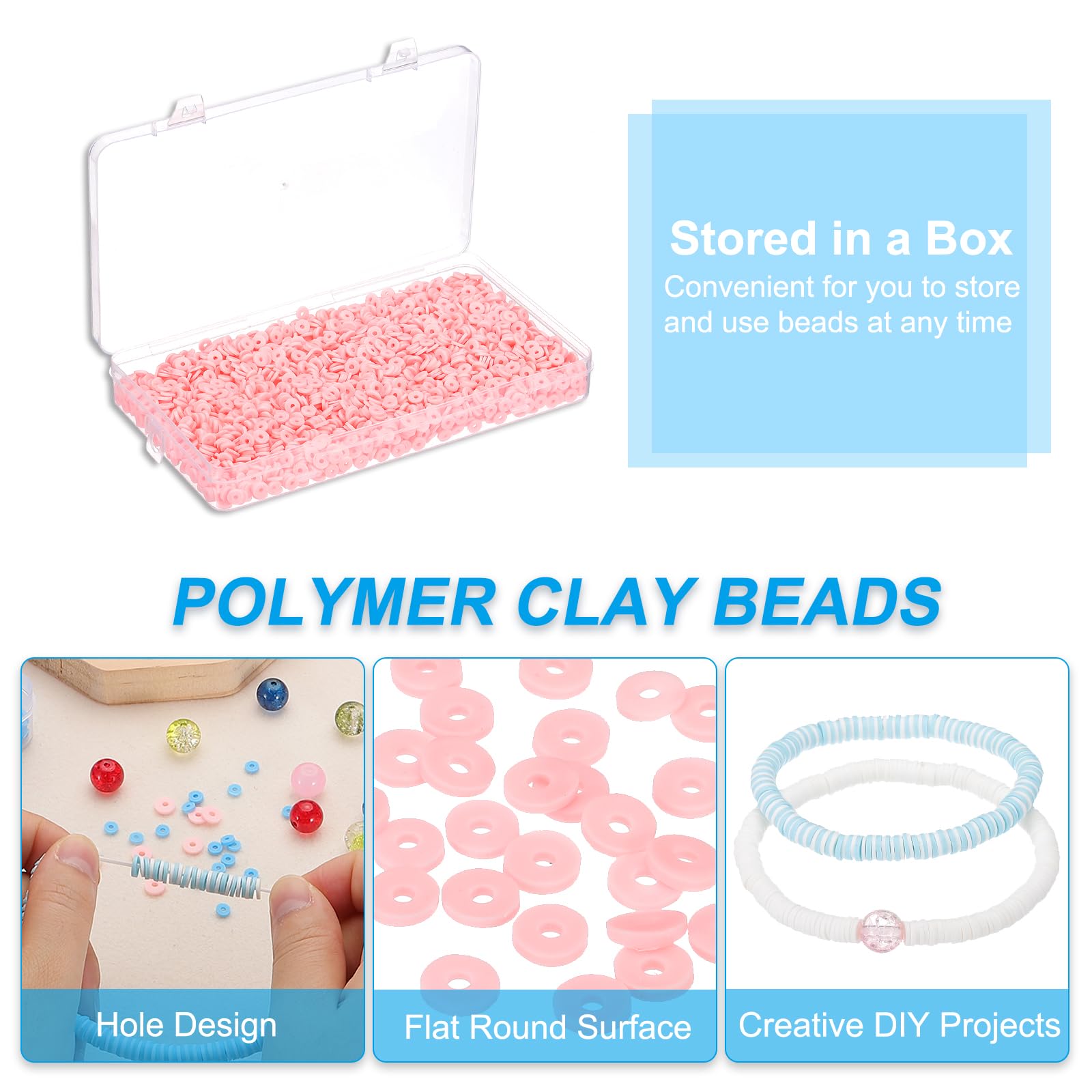 PATIKIL 4000 Pcs Clay Beads Bracelet Making Kit - Image 3