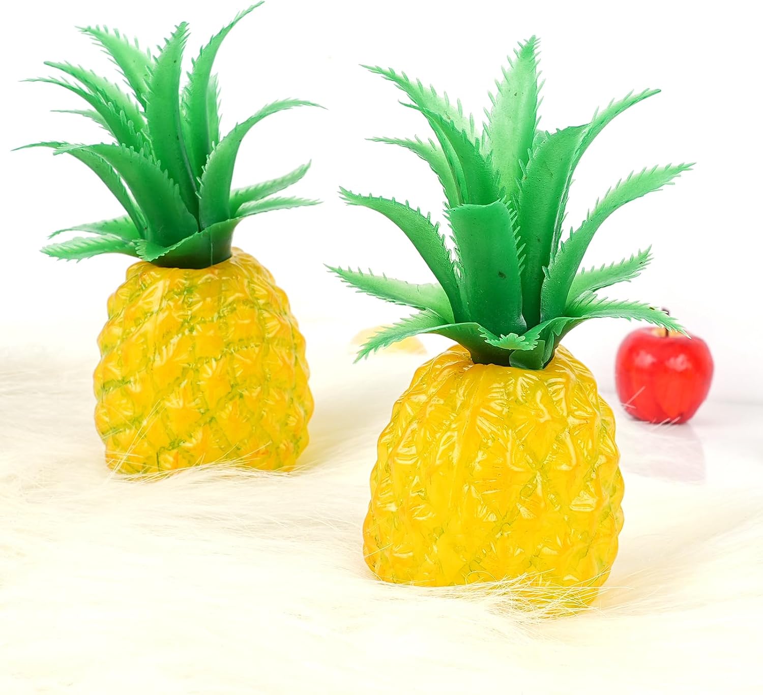 ASkinds 3 Pcs Fake Pineapple Artificial Fruit Mini Plastic Lifelike Fruit for Home Cabinet Table Party Kitchen Wedding Decoration Photography Prop