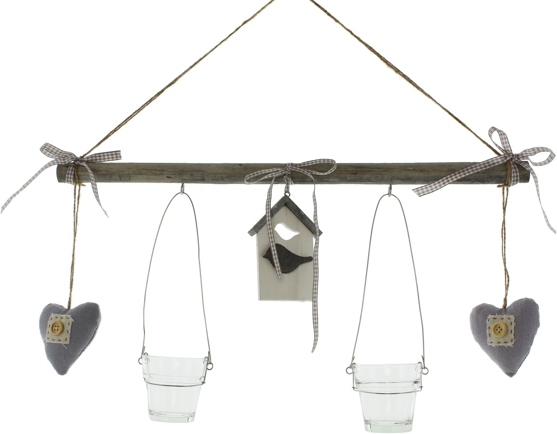 Frank Flechtwaren Hanging Bird Cage Tealight Holder – Grey