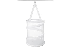 Whitmor Pop and Fold Vinyl Hanging Clothes Pin Bag with Clip