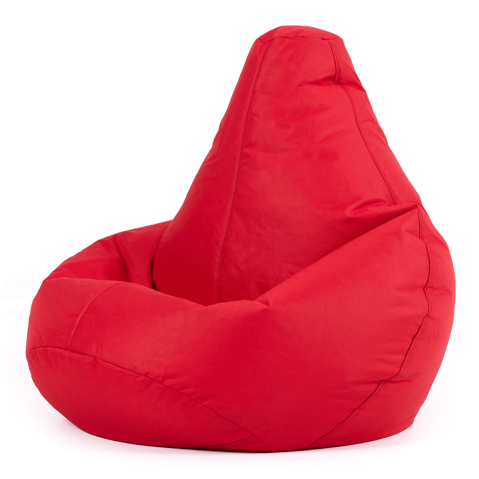 Bean Bag Bazaar Dalton Kids Bean Bag, Red, Water Resistant, Gaming Chair for Kids, Beanbag for Indoor and Outdoor Use with Filling Included, Childs Chair ideal for Bedroom, Playroom, Garden