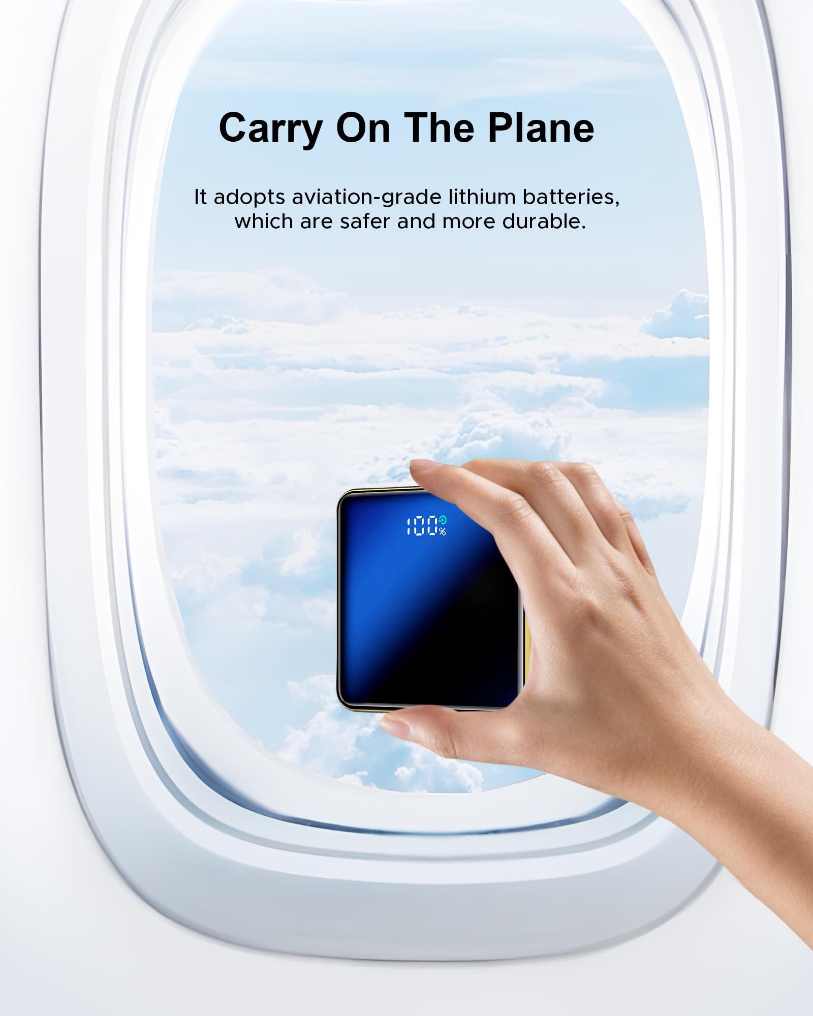 Caricabatterie portatile da 10000 mAh, Power Bank con cavo integrato, alimentatore di ricarica rapida da 22,5 W, display a LED intelligente, batteria esterna compatta, adatto per iPhone