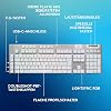 Logitech G G915 X LIGHTSPEED Low Profile Wireless Gaming Keyboard Double Shot PBT Keycaps Fully Programmable Keys RGB Backlight GL Brown Tactile PC / Mac DEU QWERTZ - White