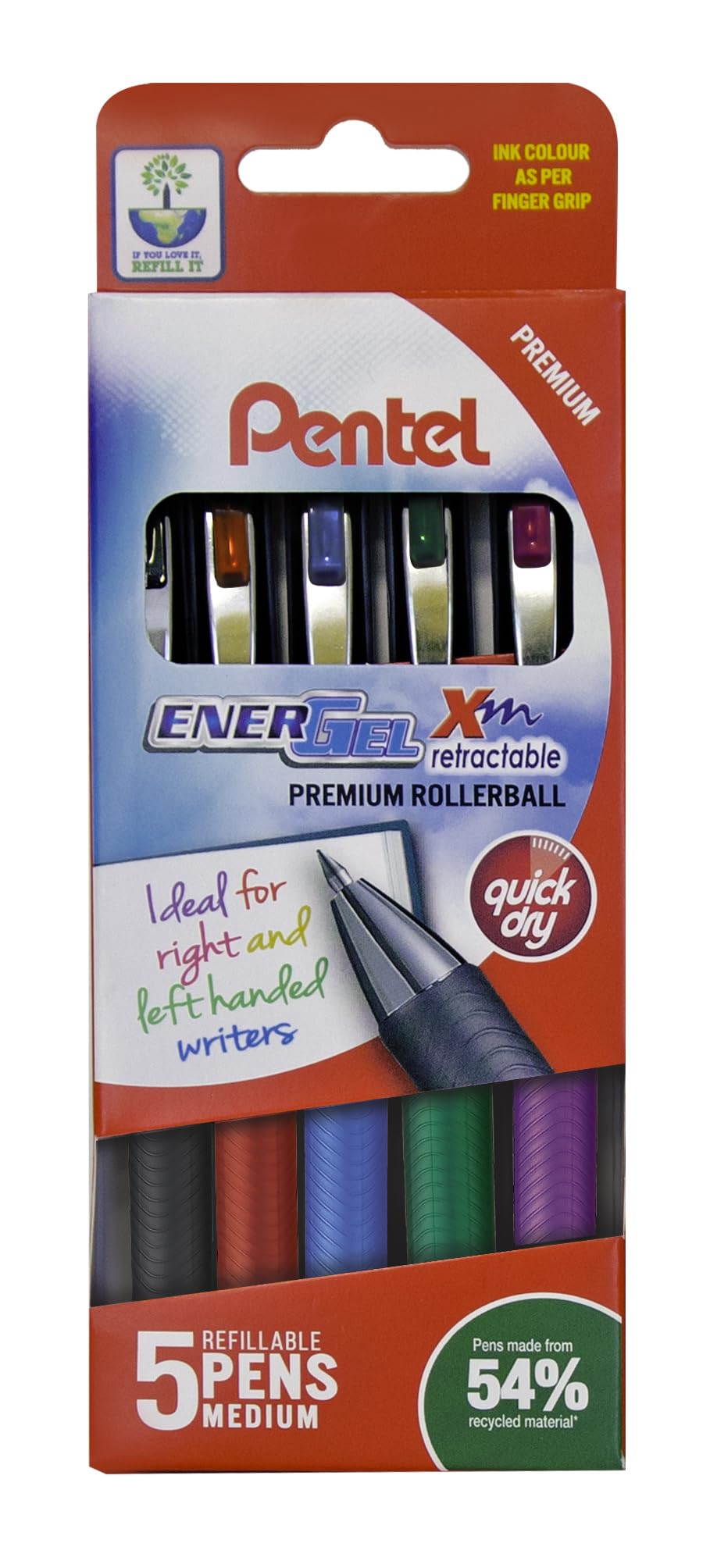 Pentel Energel Xm BL77-A - Penna Gel, Retrattile, Punta Da 0,7 Mm - Foto 8