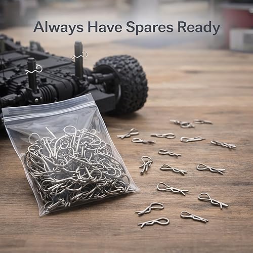 Miniatura 5 de 50 piezas de clips de cuerpo de coche RC inoxidable R Pins adecuados para todos 1/8th 1/10th 1/12th Scale Traxxas Redcat HPI Himoto HSP Exceed RC