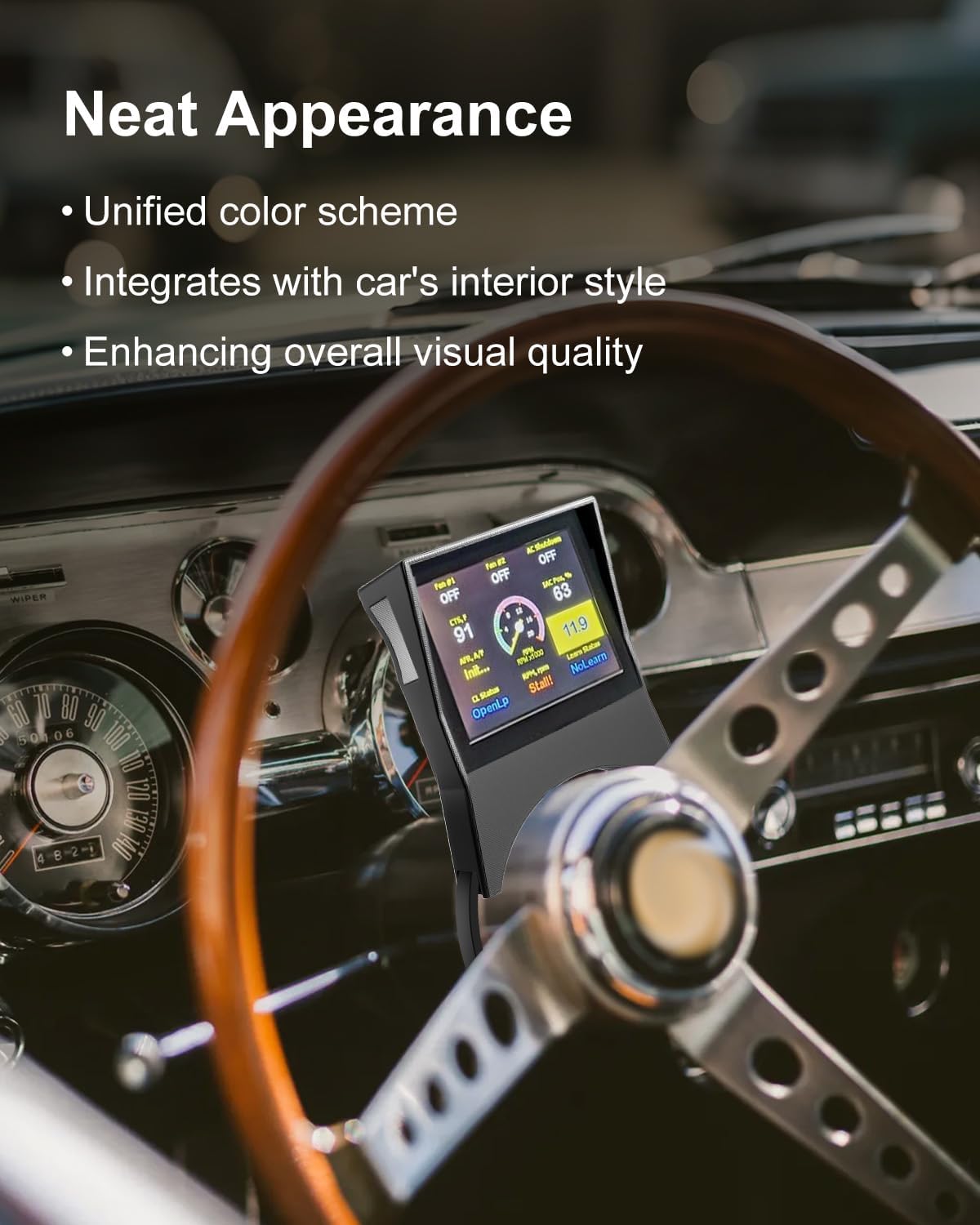 Screen Column Mount Fit for Holley Sniper Dominator Terminator X 3.5 Inches with Stainless Steel Hose Clamp Anti-Slip Rubber Strip Sun Visor