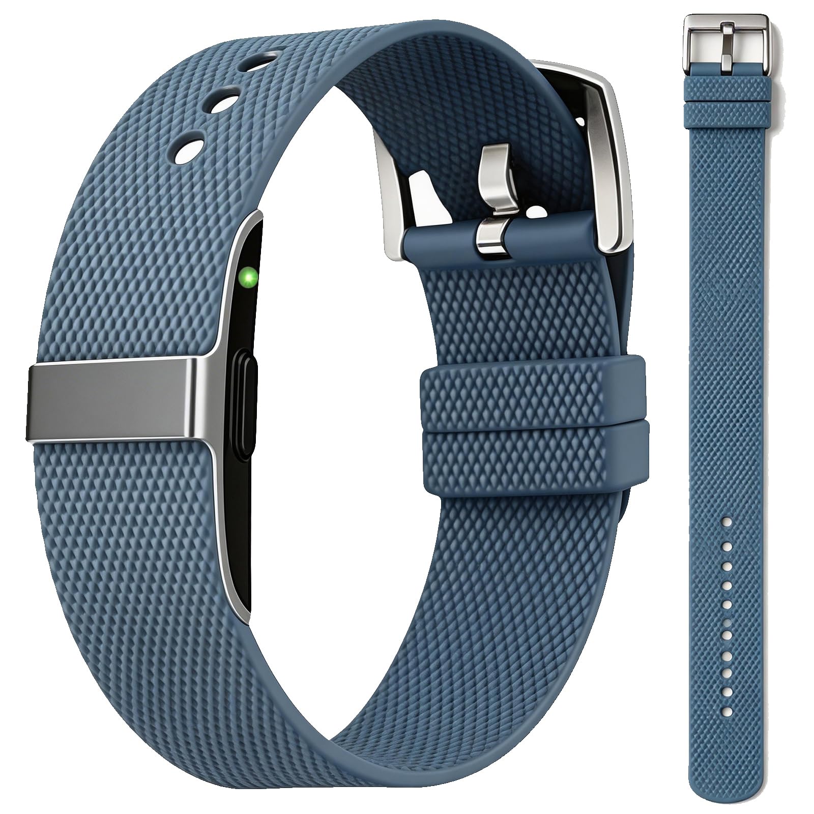 Silicone Sport Band Compatible with Hume Band Replacement, Ultra Soft Adjustable Strap with Secure Metal Buckle for Hume Health Band, Waterproof Wristband Accessories for Men Women Workout & Sleep - 2