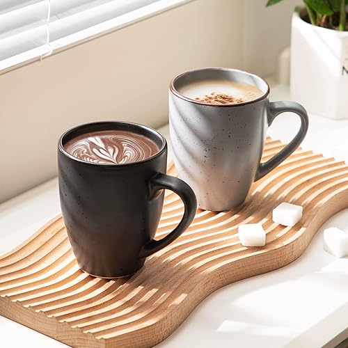 Miniatura 6 de vancasso Moda - Juego de tazas de café de cerámica para capuchino, café con leche, té, microondas y lavavajillas, varios colores 0.1-12.0 fl oz