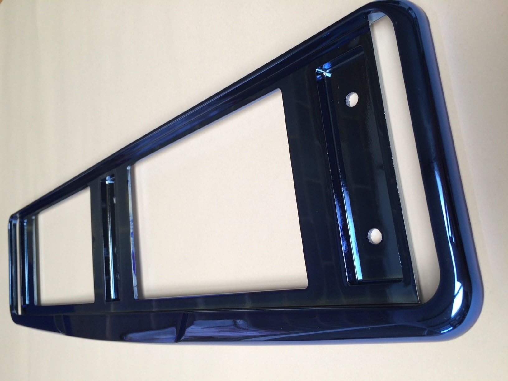 1 PAIR of Blue Chrome Effect Tinted ABS Car Number Plate Frames, Surround, Frame, Holder, New