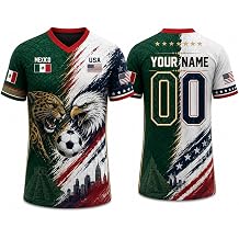 Custom Half Mexico Half USA Jersey, Binational Football Shirt USA Mexico Soccer Jersey Women Men, Mexican American Fan Shirt
