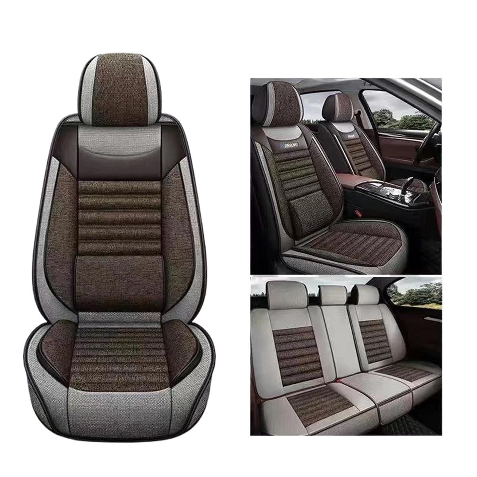 Housses de siège pour VW Polo et Touran : protection marron pour auto - 2
