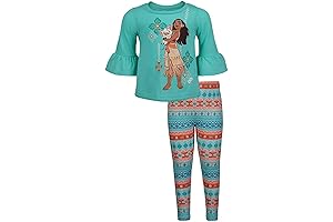 OFFICIAL Disney Moana Graphic T-shirt and Leggings Outfit Set featuring Moana for...