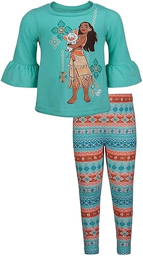 Disney Moana Graphic T-Shirt and Leggings Outfit Set - Blue