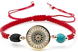 Brazalete con cuentas de piedra de turquesa y piedras preciosas de los...