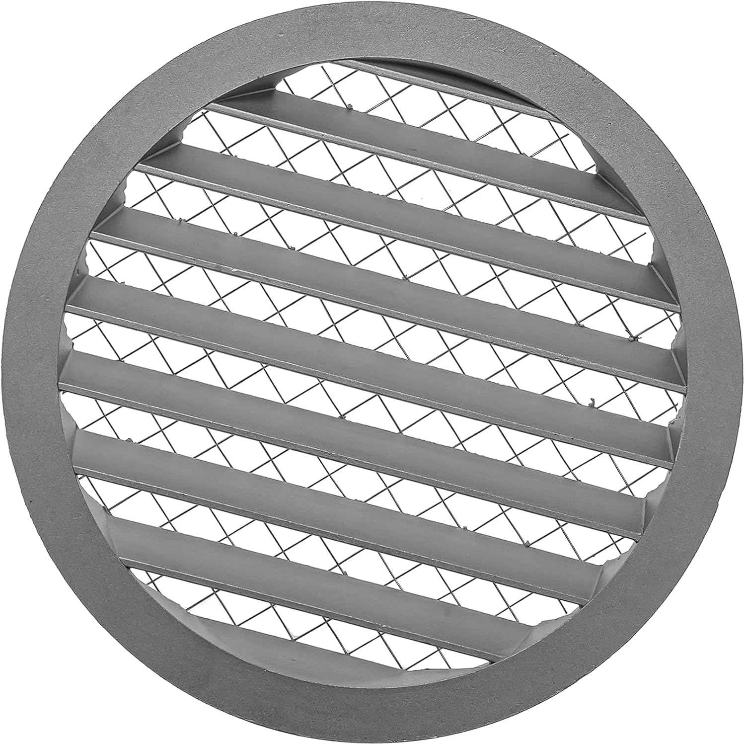 Vent Systems 8" Inch Soffit Vent Cover - Round Air Vent Louver - Grill Cover - Built-in Bird Screen - HVAC Vents for Outside Use, Home Office, Kitchen - Industrial Aluminum Alloy Grille 8 Inch Aluminum